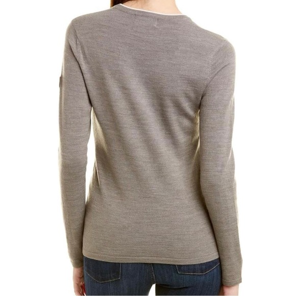 Meister Noel Snowflake Crew Neck Sweater Twig Gray NWT - Picture 2 of 16